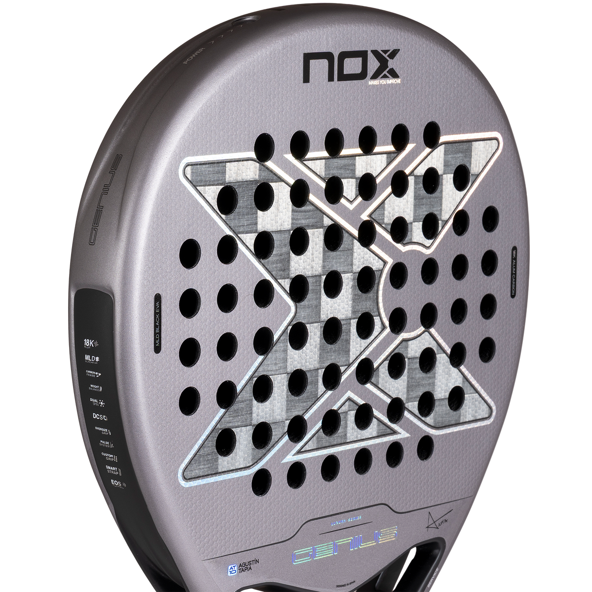 NOX Padel Racket - Genius 18K Alum 2027 By Agustín Tapia